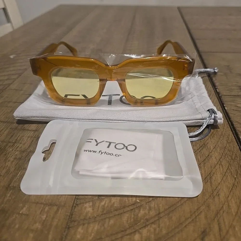 Patsy Chunky Recrangular Eyeglasses Orange Acetate Premium Resin **FRAMES ONLY